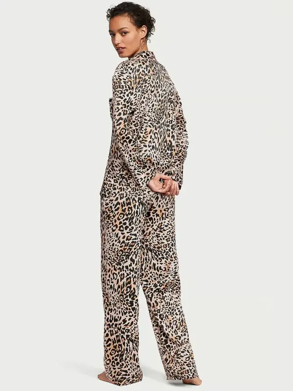 Атласна піжама зі штанами Satin Long PJ Set Victoria's Secret