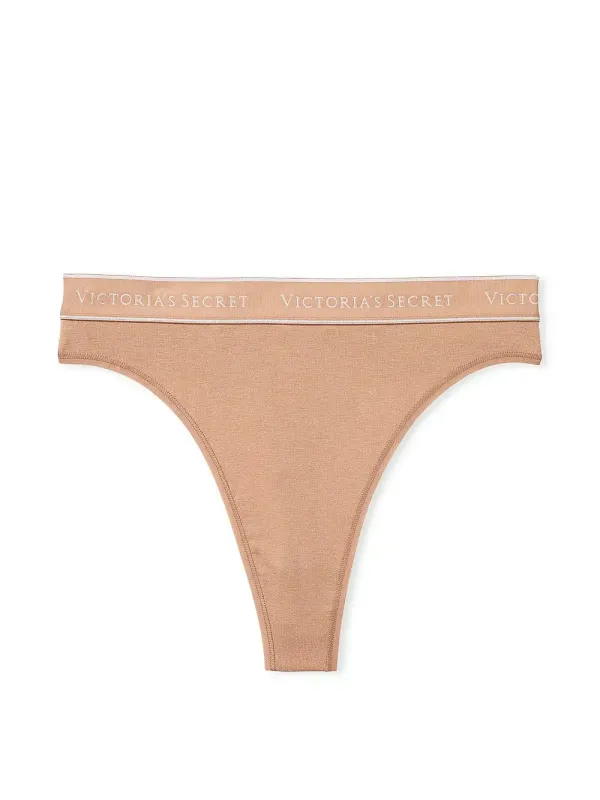 Бавовняні трусики тонг High-Waist Logo Victoria's Secret