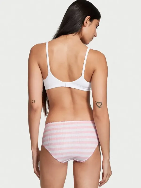 Бавовняні трусики хіпхагер Ribbed Cotton Victoria's Secret