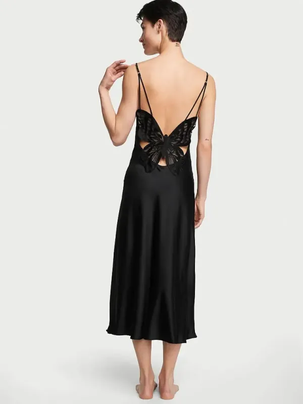 Атласний пеньюар Butterfly Midi Slip Victoria's Secret