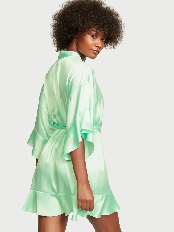 Атласний Халат Flounce Satin Robe Victoria's Secret