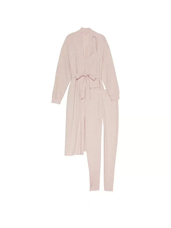 Комплект халат з піжамою Glow Waffle 3-Piece PjSet Victoria's Secret