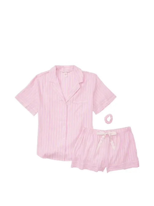 Фланелева піжама з шортами Short PJ Set Victoria's Secret