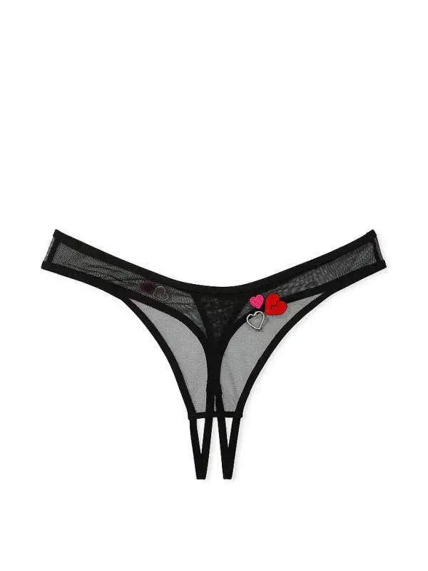 Трусики тонги Heart Crotchless Very Sexy Victoria's Secret