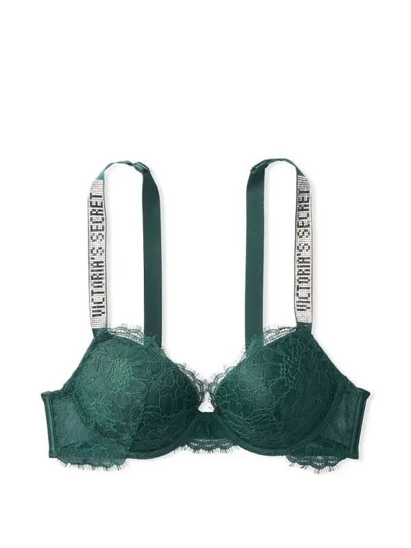 Комплект Бюстгальтер пуш-ап Embellished Strap & Трусики Lace Logo Strap Very Sexy Victoria's Secret