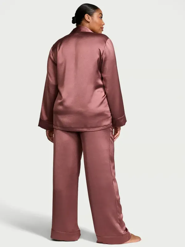 Атласна піжама з штанами Luxe Satin Doubl -Breasted PjSet Victoria's Secret