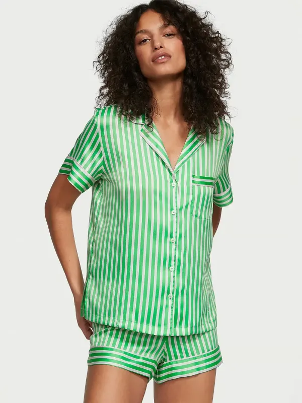 Атласна піжама з шортами PJ Set Victoria's Secret