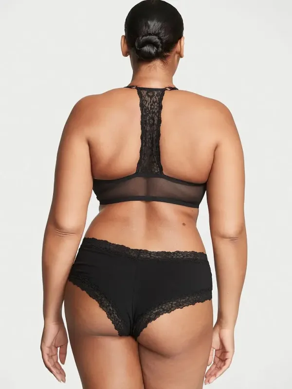 Бавовняні трусики чіки з мереживом Lace-Waist Victoria's Secret