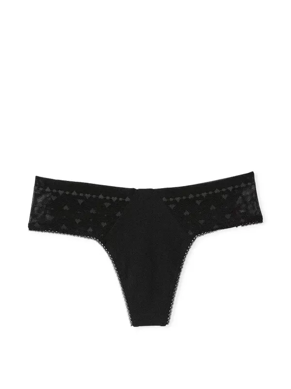 Трусики тонг Lace-trim No-Show Victoria's Secret