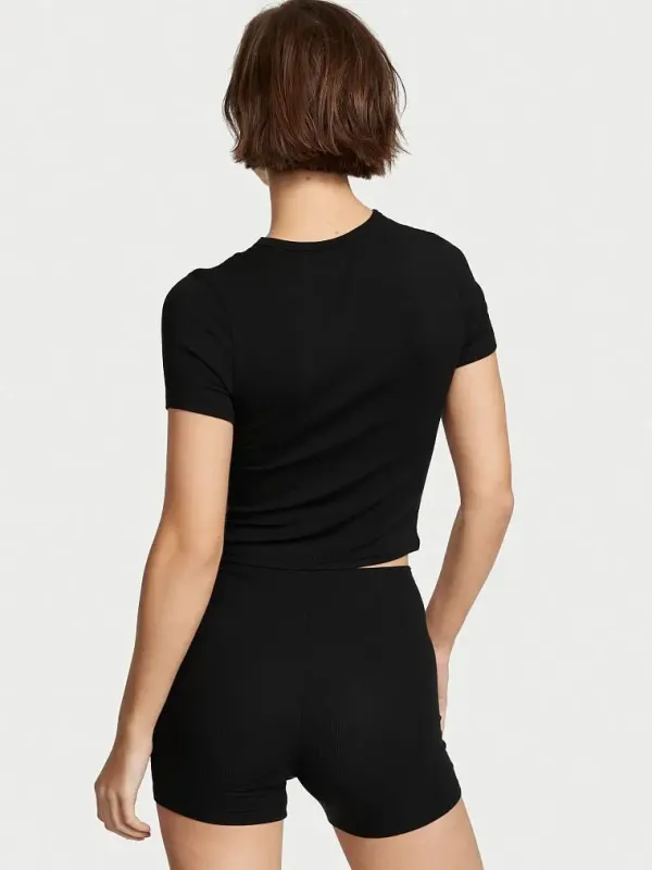 Комплект із шортиками Ribbed Modal Tee & Short Set Victoria's Secret