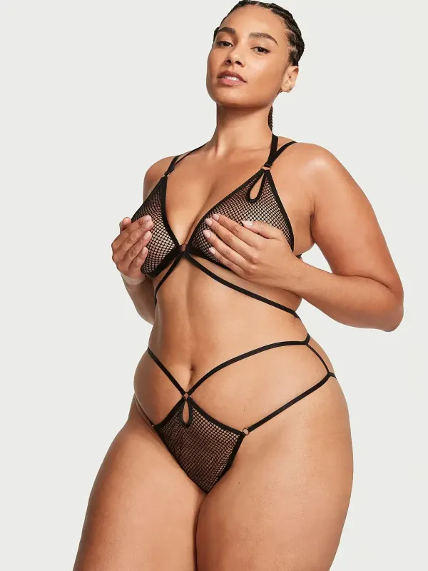Боді із сіточки Strappy Naked Teddy Victoria's Secret