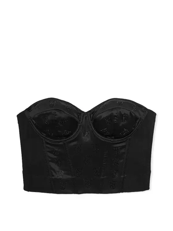 Атласне бюстьє демі Shine Logo Corset Victoria's Secret