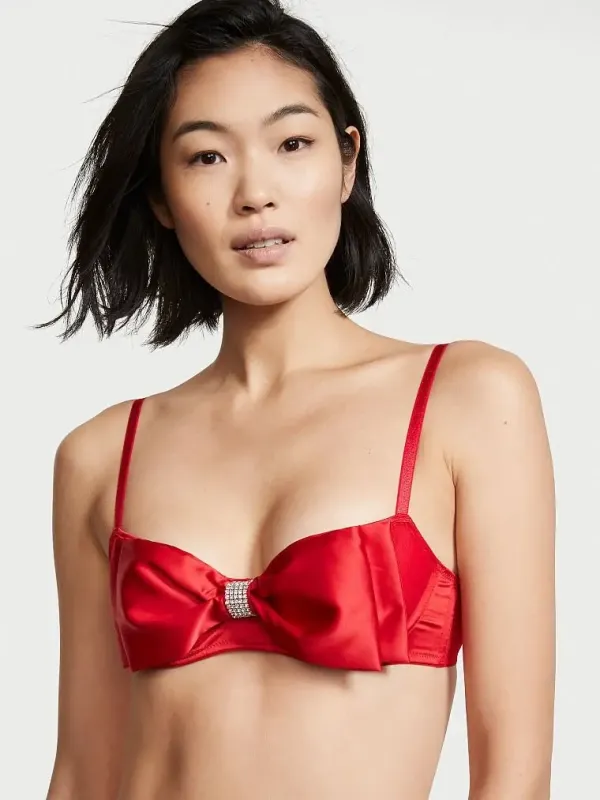 Комплект Бюстгальтер балконет Wicked & Трусики Logo Strap Shine Victoria's Secret