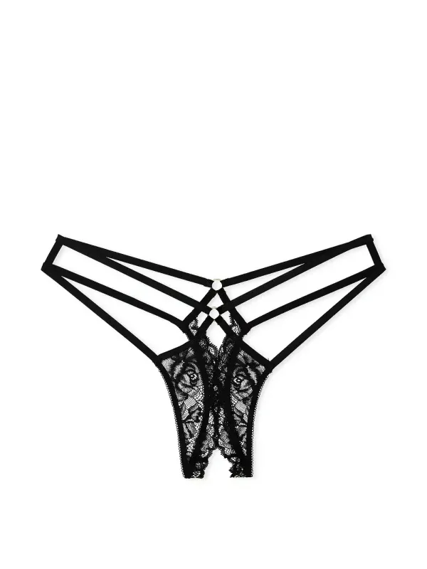 Трусики тонг Rose Lace Crotchless Very Sexy Victoria's Secret