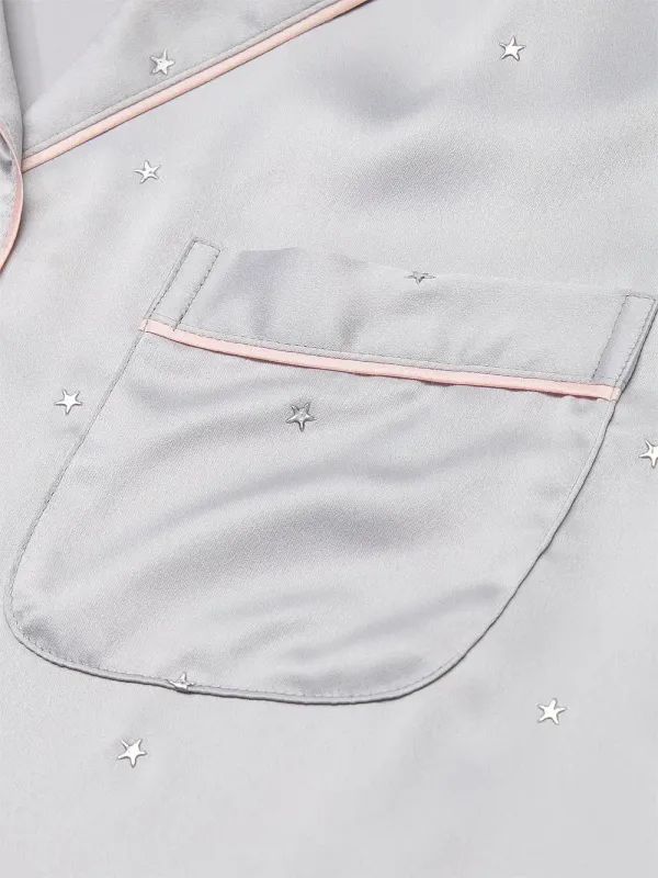 Атласна піжама з штанами Glazed Satin Dew Drop Long PJ Set Victoria's Secret