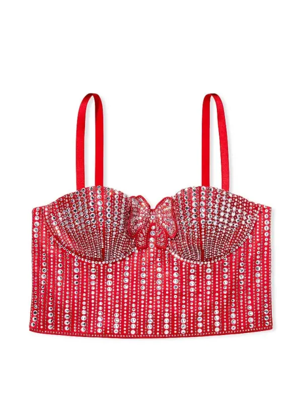 Комплект Бюстьє Shine Embellished Bow & Трусики V-string Dream Angels Victoria's Secret