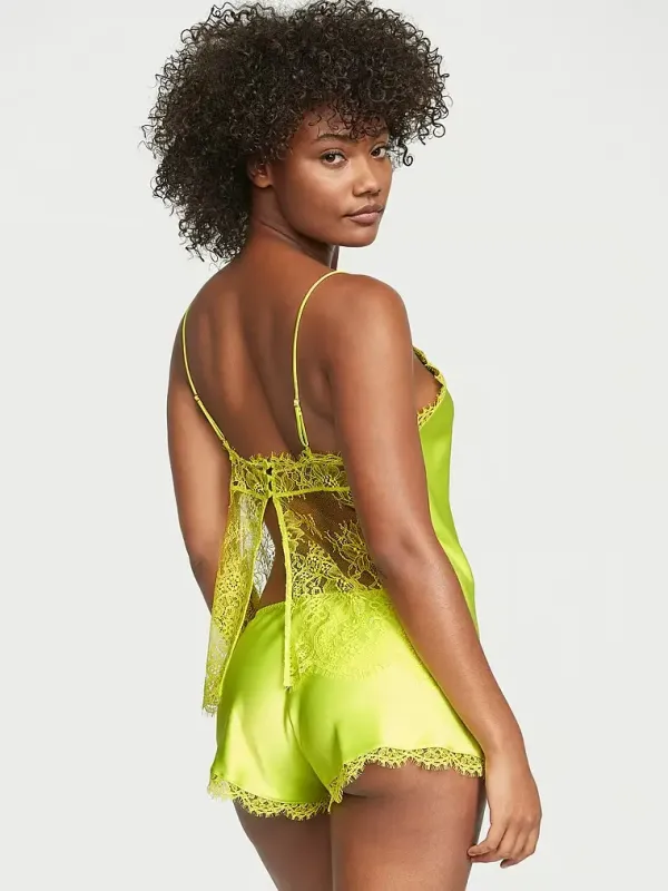 Атласний комплект для сну Satin and Lace Cami Set Victoria's Secret