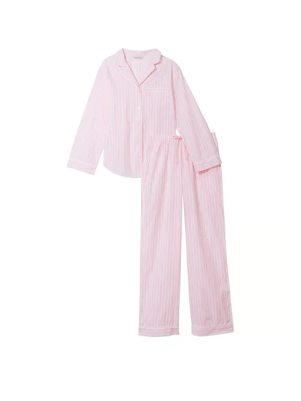 Бавовняна піжама з штанами Cotton Long PJ Set Victoria's Secret