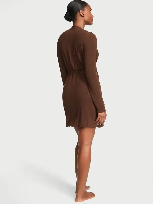 Комплект із шортами Luxe Modal Ribbed 3-Piece Set Victoria's Secret