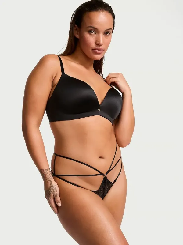 Трусики чікі Lace Strappy Crotchless Very Sexy Victoria's Secret