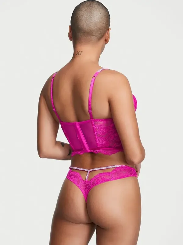 Рожеві трусики тонг зі стразами Shine Cutout Very Sexy Victoria's Secret