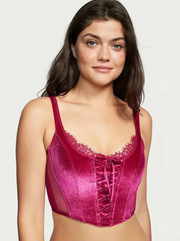 Бюстьє корсет без наповнення Unlined Lace-Up Dream Angels Victoria's Secret