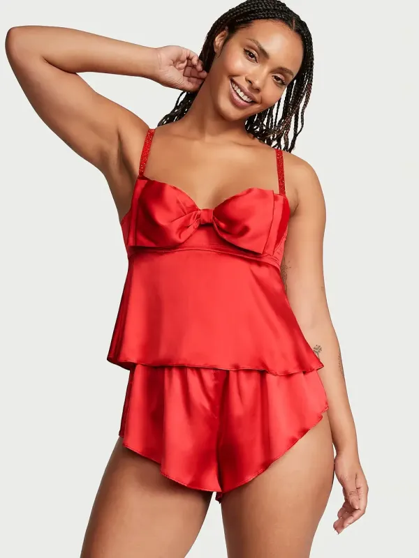 Комплект для сну Bow-Topped Satin Cami Set Victoria's Secret