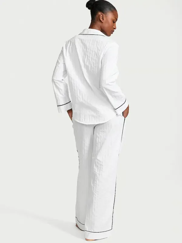 Бавовняна піжама з штанами Cotton Long PJ Set Victoria's Secret