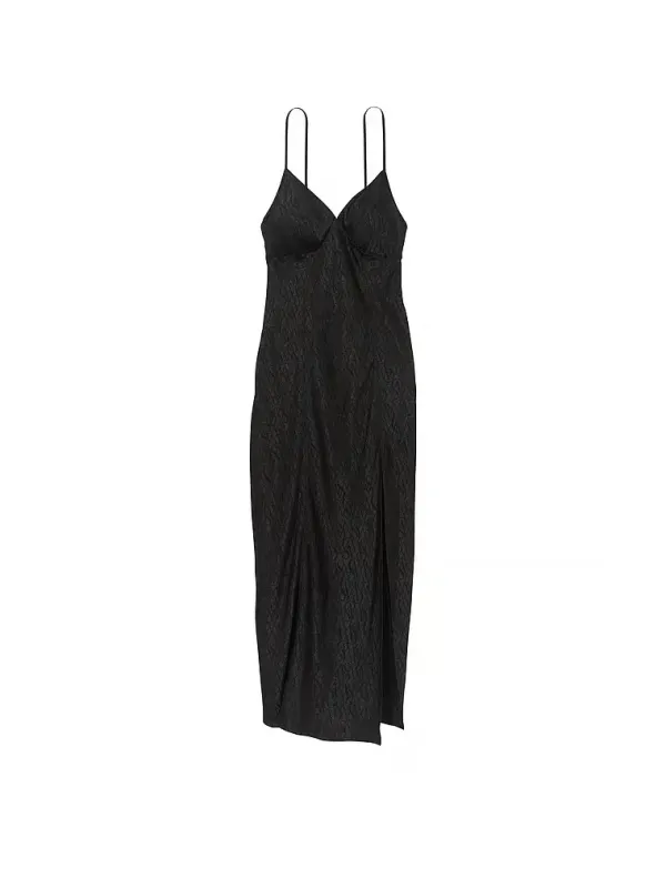 Атласний пеньюар Icon Satin Midi Slip Victoria's Secret