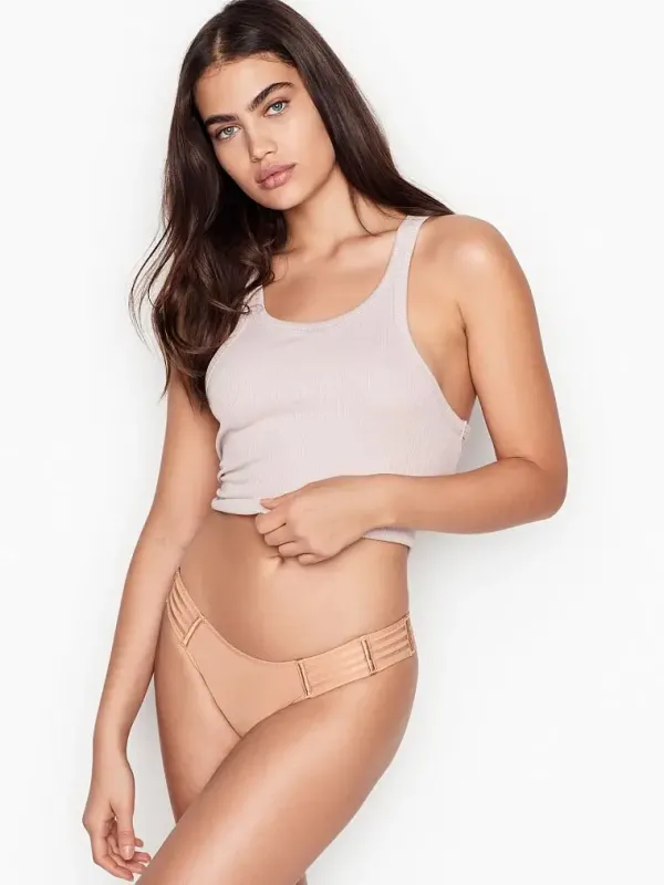 Трусики чіки Striped Mesh Luxe Lingerie Victoria's Secret