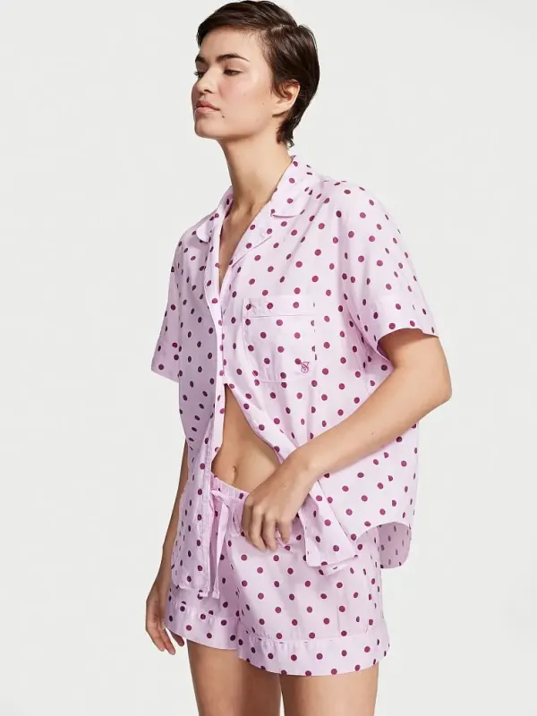 Бавовняна піжама з шортами PJ Set Victoria's Secret