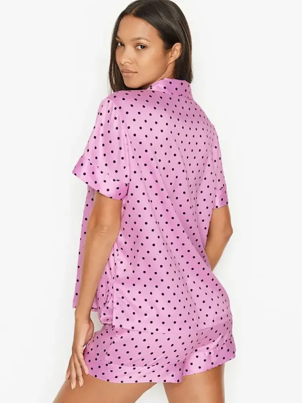 Атласна піжама з шортами PJ Set Victoria's Secret