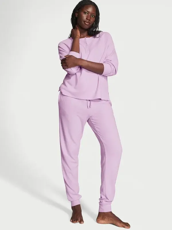 Костюм для дому Glow Waffle Henley Jogger Set Victoria's Secret