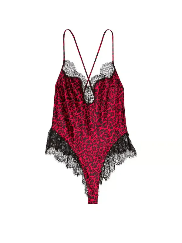 Атласний комбінезон для сну High-Leg Romper Victoria's Secret