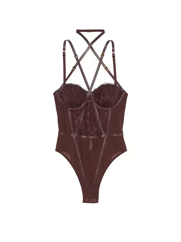 Боді з чашечками Logo Embroidery Teddy Very Sexy Victoria's Secret