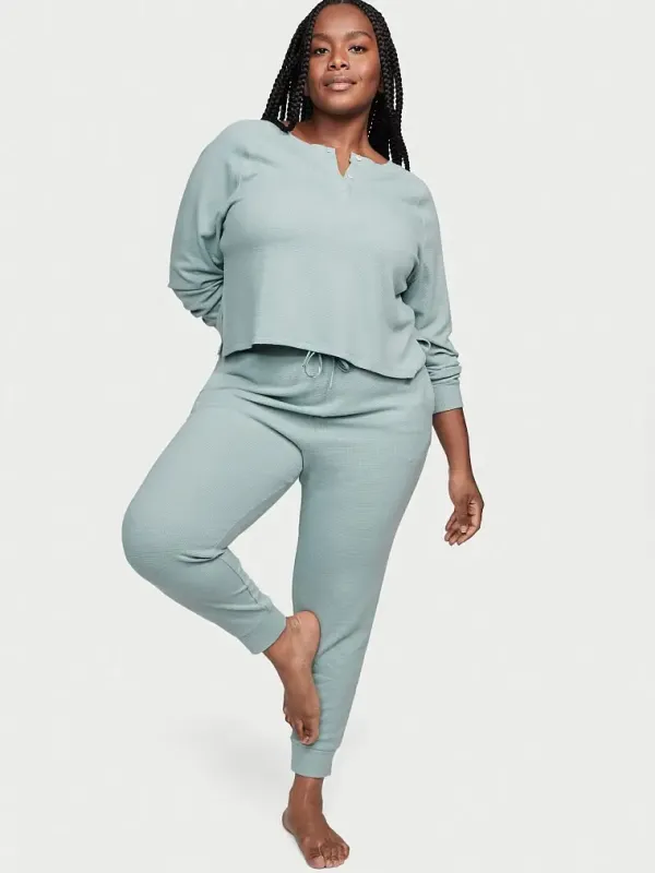 Костюм для дому Glow Waffle Henley Jogger Set Victoria's Secret