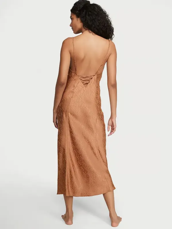 Атласний пеньюар Icon Satin Midi Slip Victoria's Secret