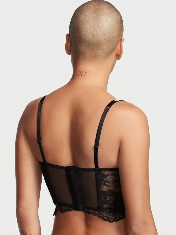 Комплект Бюстьє з подвійним пуш-апом & Трусики тонг Logo Shine Strap Victoria's Secret