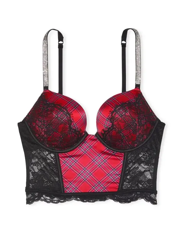 Комплект Бюстьє з подвійним пуш-апом & Трусики тонг Logo Shine Strap Victoria's Secret