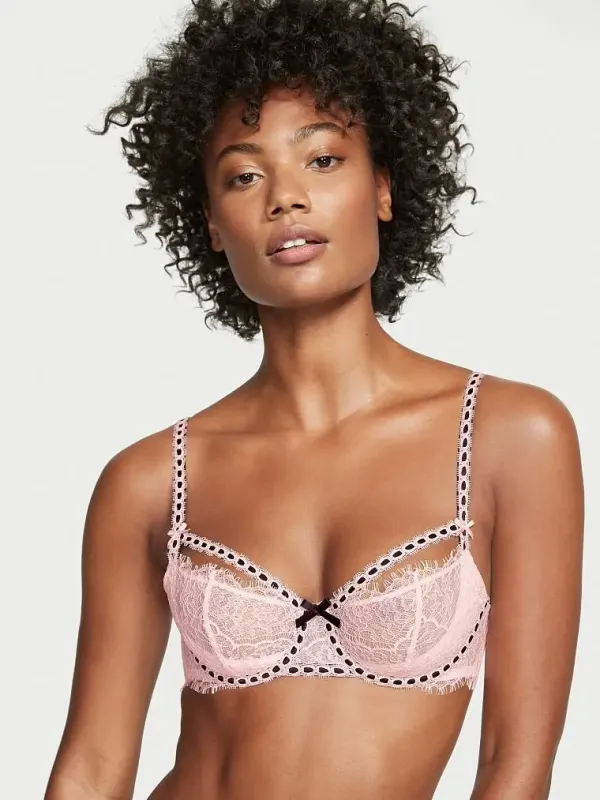 Комплект Бюстгальтер балконет Wicked & Трусики тонг Ribbon Slot DREAM ANGELS Victoria's Secret