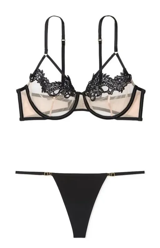 Комплект Бюстгальтер без наповнення & Трусики стрінги Adjustable Love Cloud Victoria's Secret