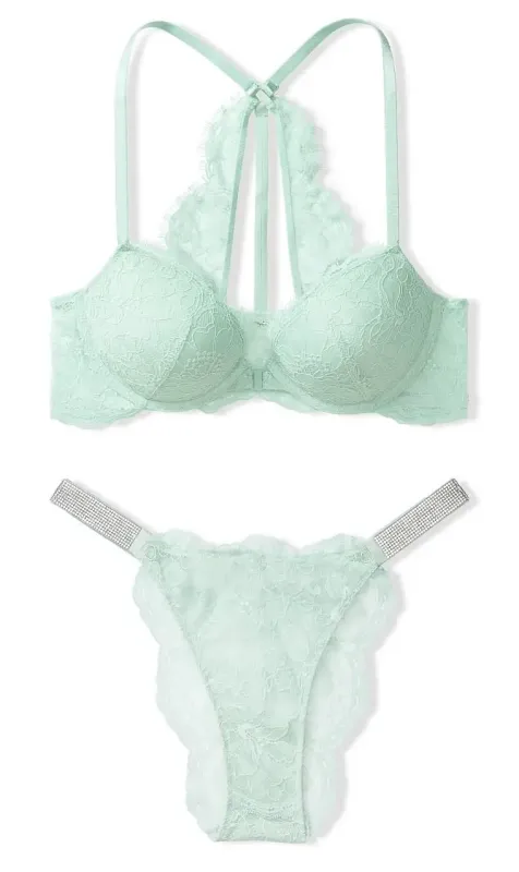 Комплект Бюстгальтер пуш-ап Front Close & Трусики бразиліани Shine Strap Very Sexy Victoria's Secret