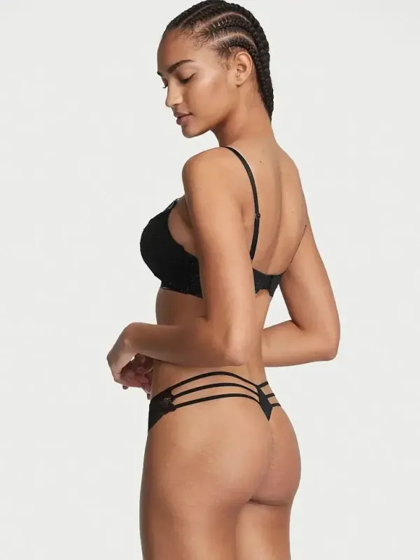 Комплект Бюстгальтер пуш-ап & Трусики тонг Lace-trim Very Sexy Victoria's Secret